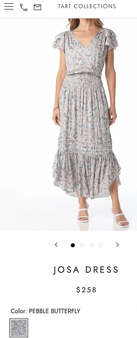 Tart Collections Josa Maxi Dress Pebble Butterfly Print Garden